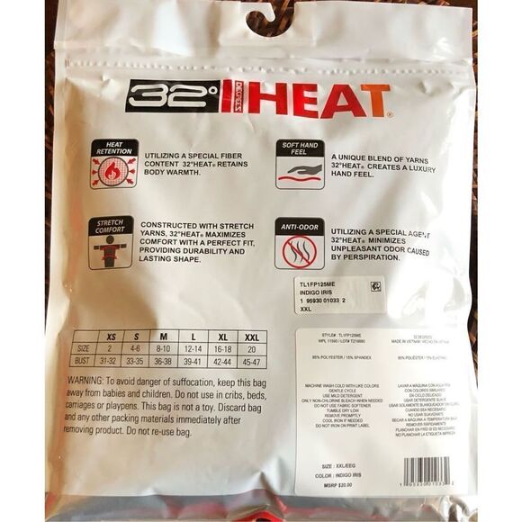 32 DEGREES - 😍HP😍 NWT L Sz XXL Long Sleeve MockNeck Heat Extra Warm Base Layer - Picture 3 of 15